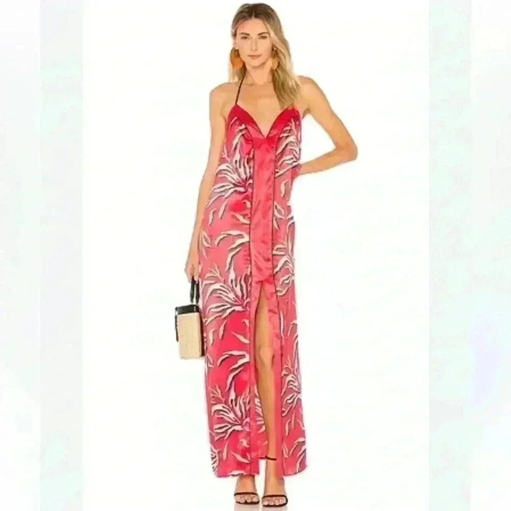 Revolve House of Harlow Brynn Maxi Dress Fond Print | Red | SZ L